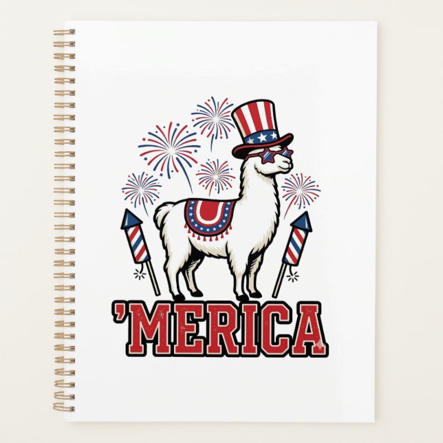 Llama Patriotique Merica Design Vectoriel Vintage_ (Devant)