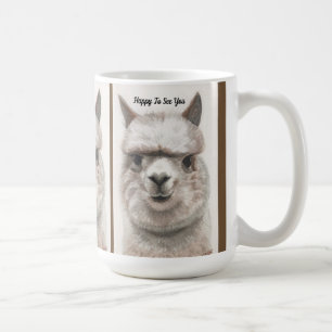 Llama Smile Personnalise la grande tasse de café