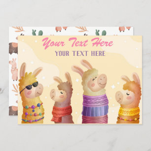 Llama Tout Événement Invitation