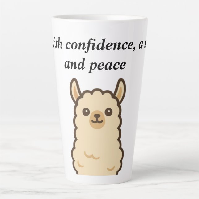 Llama Vibes Mug Confiance, Smile & Paix (Devant)