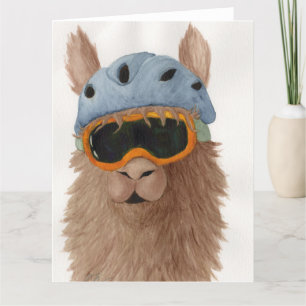 Llamas à Shades : Janvier Carte de voeux 8.5"x11"