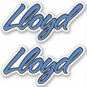 Lloyd Name Blue Autocollant Sticker Stickerset
