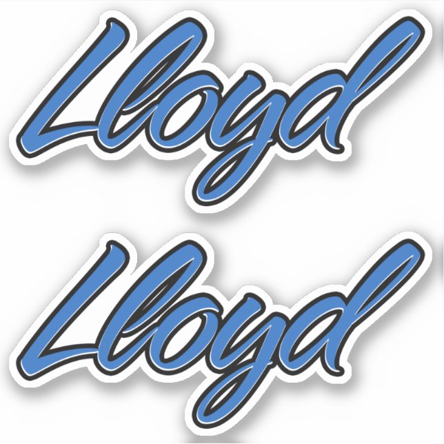 Lloyd Name Blue Autocollant Sticker Stickerset (Devant)