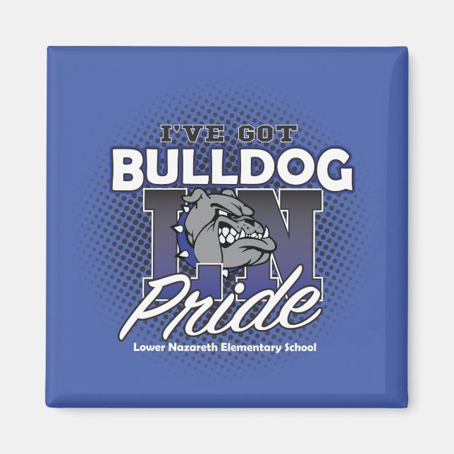 LNES Bulldog Pride Réfrigérateur Magnet (Devant)