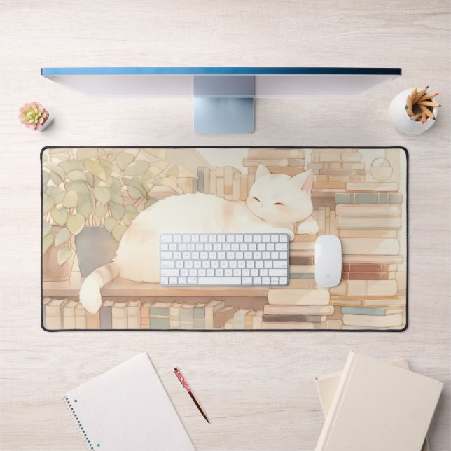 Lo-Wi-Fi Cosy Kitty Desktop Mat Mousepad (Bureau 1)