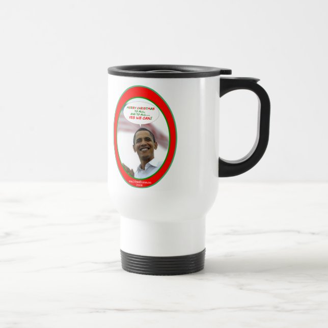 l'Obama oui nous pouvons tasse de voyage de Noël (Droite)