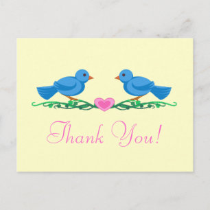Lobirds Thankyou Note Cartes postales