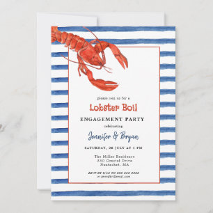 Lobster Boil couples invitation à la fête de fianç