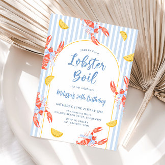 Lobster Boil Fête de fruits de mer Invitation