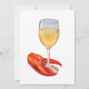 Lobster Claw et carte à plat en verre de vin
