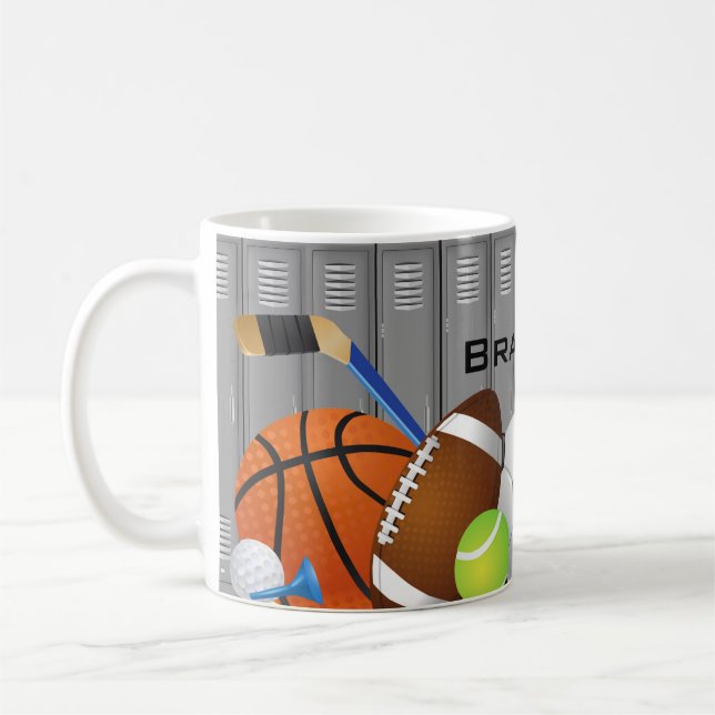 Localisateur sportif Conception de salle Café Mug (Gauche)