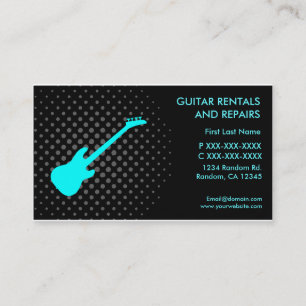 Location de guitare et réparation cartes de visite