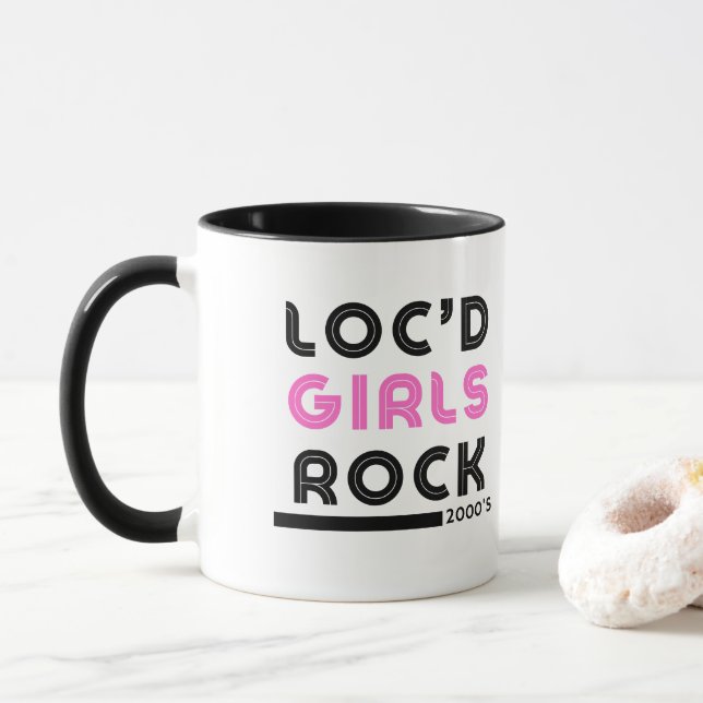 "Loc'd Girls Rock" Dreadlock Appreciation Mug (Avec donut)