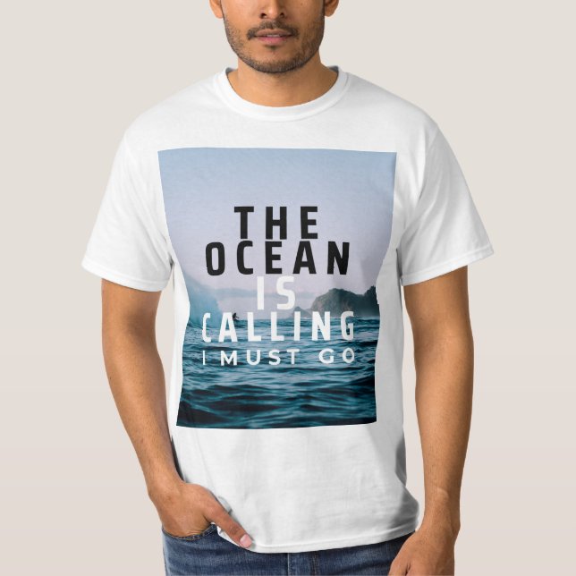 L'Océan Appelle Un T-shirt Surf (Devant)