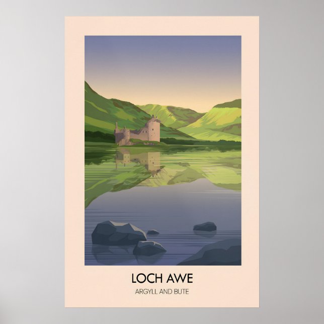 Loch Awe Argyll et Bute Affiche de voyage (Devant)