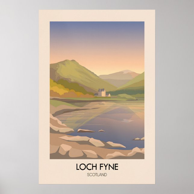 Loch Fyne Écosse Affiche de voyage (Devant)