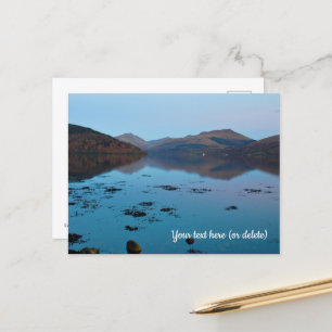 Loch Fyne en bleu, carte postale d'Écosse