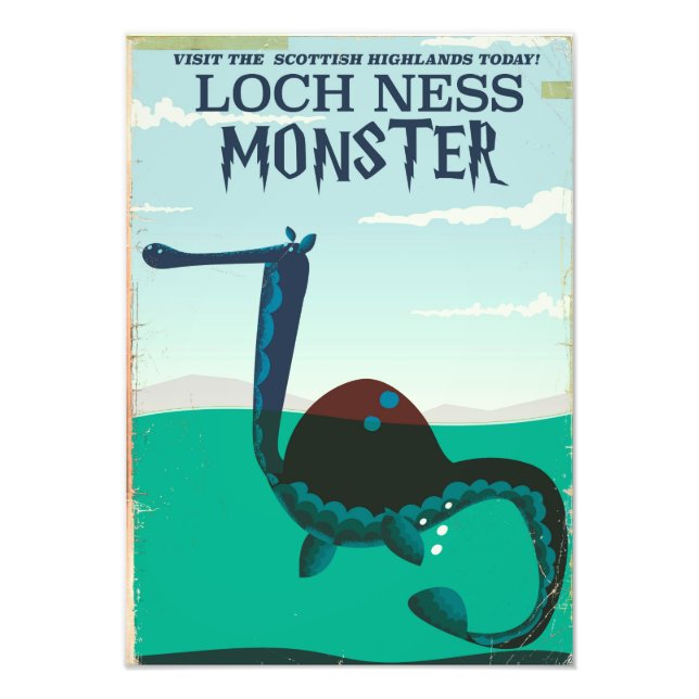 Loch Ness Monster drôle poster de voyage (Devant)