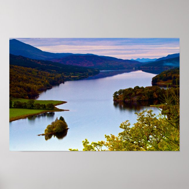 Loch Tummel, affiche de la vue de la reine (Devant)