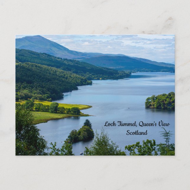 Loch Tummel depuis Queen's View, carte postale d'É (Devant)