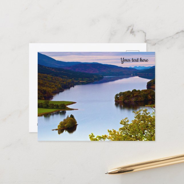 Loch Tummel, Queen's View, Ecosse Carte postale (Devant/Arrière en situation)