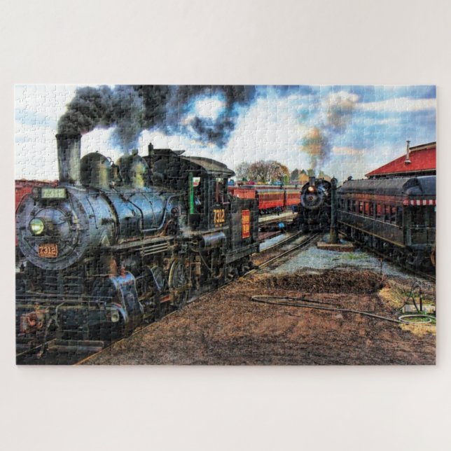 Locomotive à vapeur #08 Jigsaw Puzzle 1014 pc. (Horizontal)