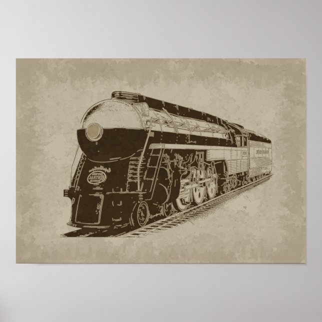 Locomotive vintage - époque Art déco (Devant)