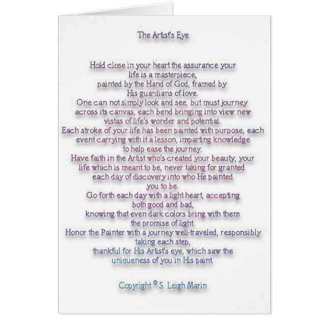 L'oeil de l'artiste (Devant)