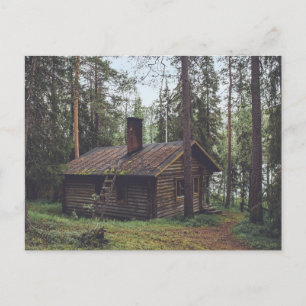 Log cabine dans les cartes postales en bois