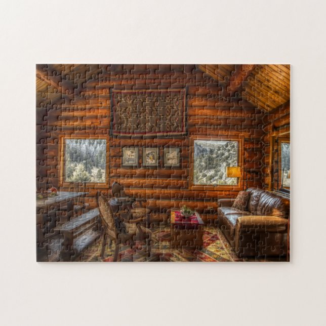 LOG MAISON SALON JIGSAW PUZZLE (Horizontal)