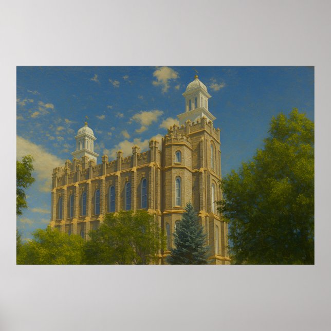 Logan Utah Temple Painting™ LDS Poster d'Art Mur (Devant)