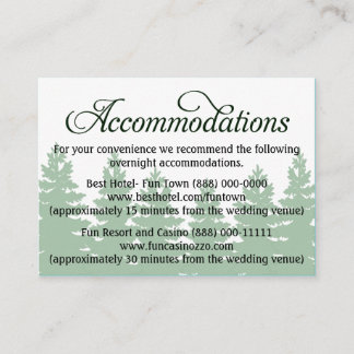 Logement Mariage Forêt - Cartes de Réception
