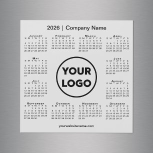 Logo 2026 de la société Calendrier sur le aimant g