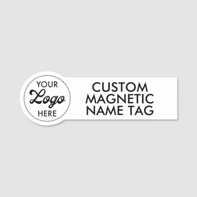 LOGO 3,75" x 1,25" Étiquette nominative magnétique (Devant)