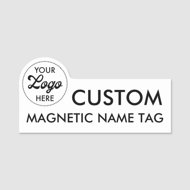 LOGO 3" x 1.5" Étiquette nominative magnétique per (Devant)