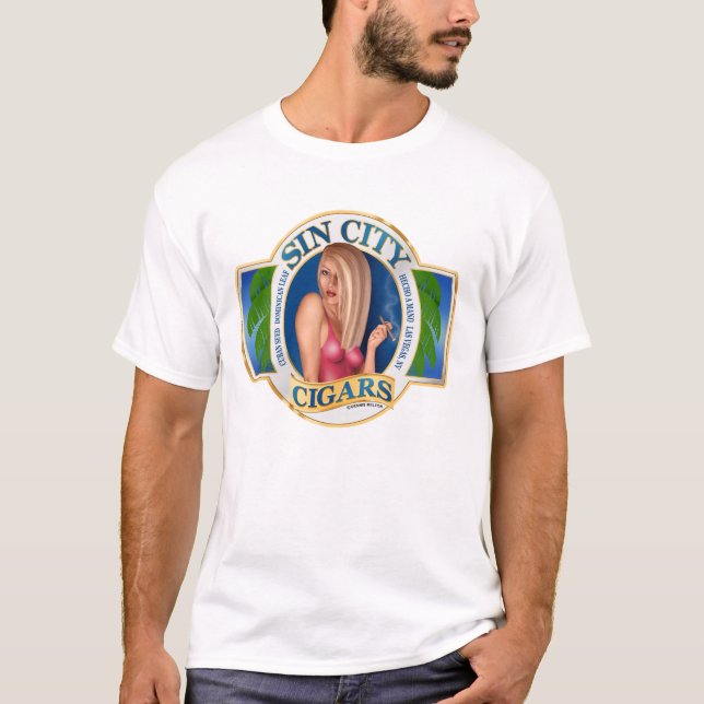 Logo #6 de T-shirt d'art de cigare (Devant)
