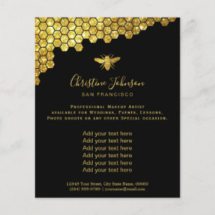 logo abeille sur le prospectus arrière - plan noir