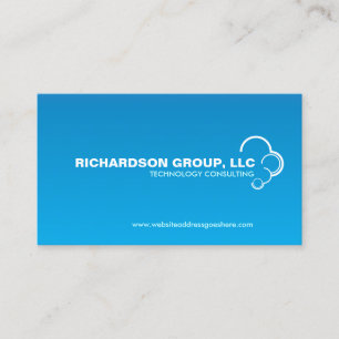 LOGO ABSTRAIT CLOUD sur Carte de visite BLUE GRADI