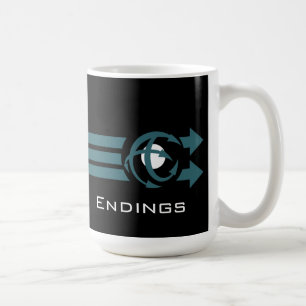 Logo alternatif de fins et tasse de bannière