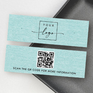 Logo Aqua bleu lin logo QR étalon d'oreille carte