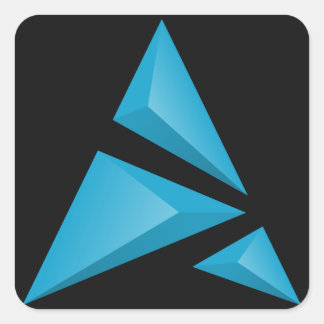 Logo Artix carré autocollant arrière - plan foncé