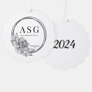 Logo ASG avec carte d'ornement Date