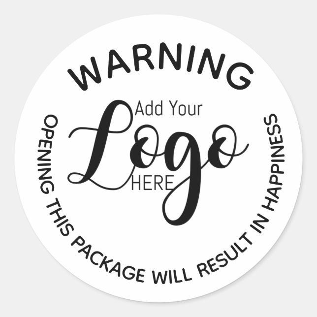 Logo autocollant avertissement bonheur (Devant)