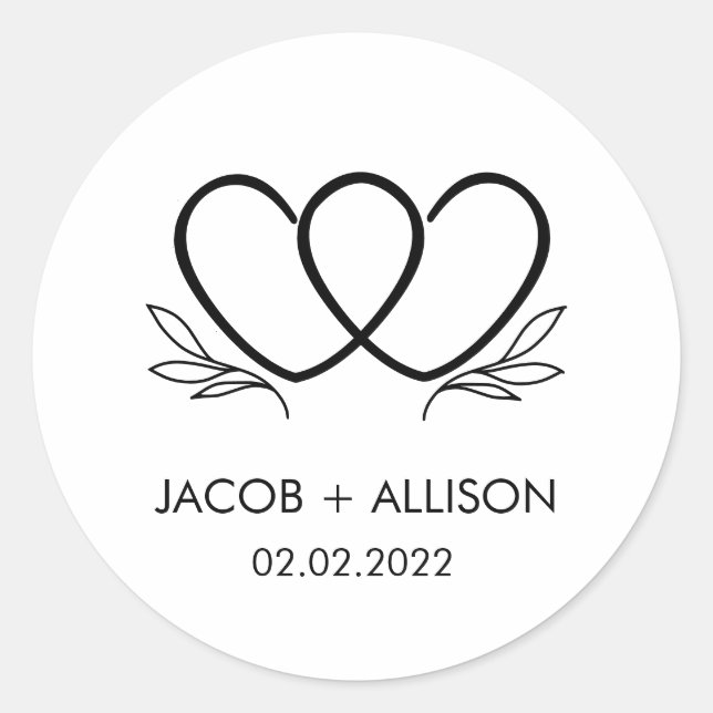 Logo autocollant Couples autocollants de mariage (Devant)