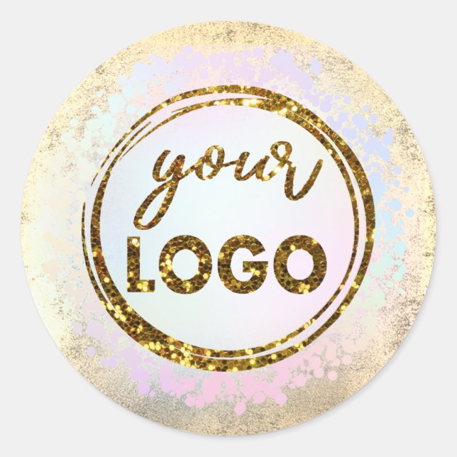 logo autocollant rond classique (Devant)