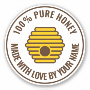 logo Beehive miel de fabrication des stickers de v