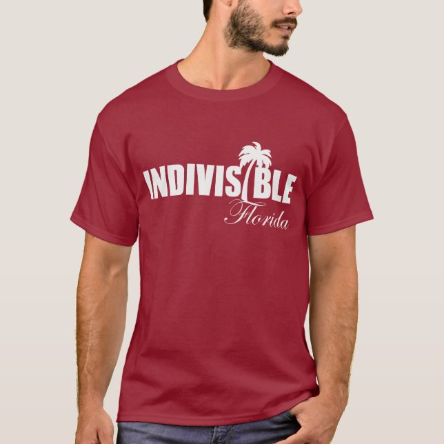 Logo blanc du T-shirt des hommes indivisibles de (Devant)