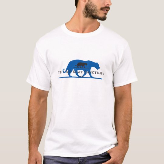 Logo bleu de silhouette t-shirt