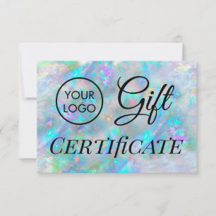 logo bleu opale certificat cadeau