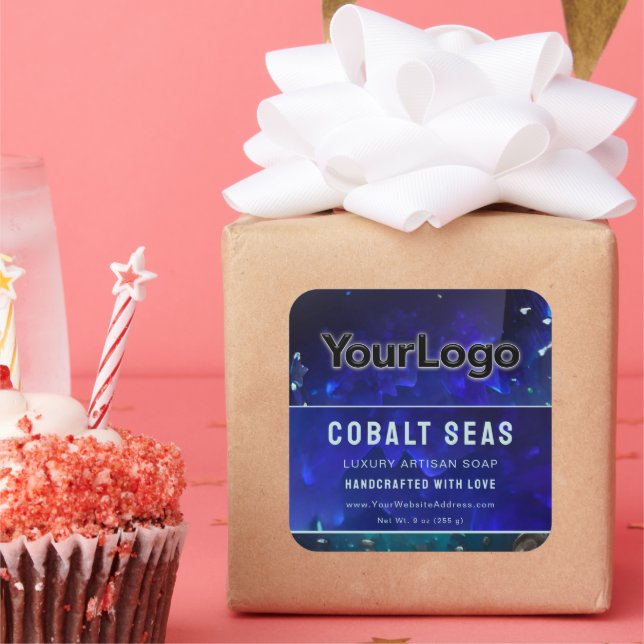 Logo Bougie Étiquette produit artisanal savon arti (Fête)